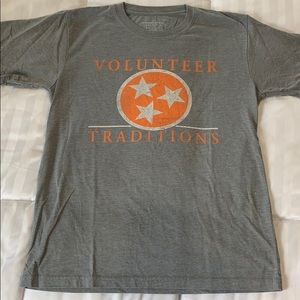 Gray Tennessee volunteer tri-star tee